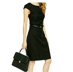 Anne Klein Black Belted Dress